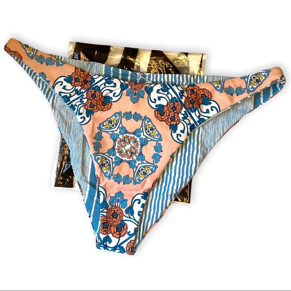 🆕 O’Neill | Kaylen Reversible High-Leg Cheeky Bikini Bottoms. - Picture 7 of 11